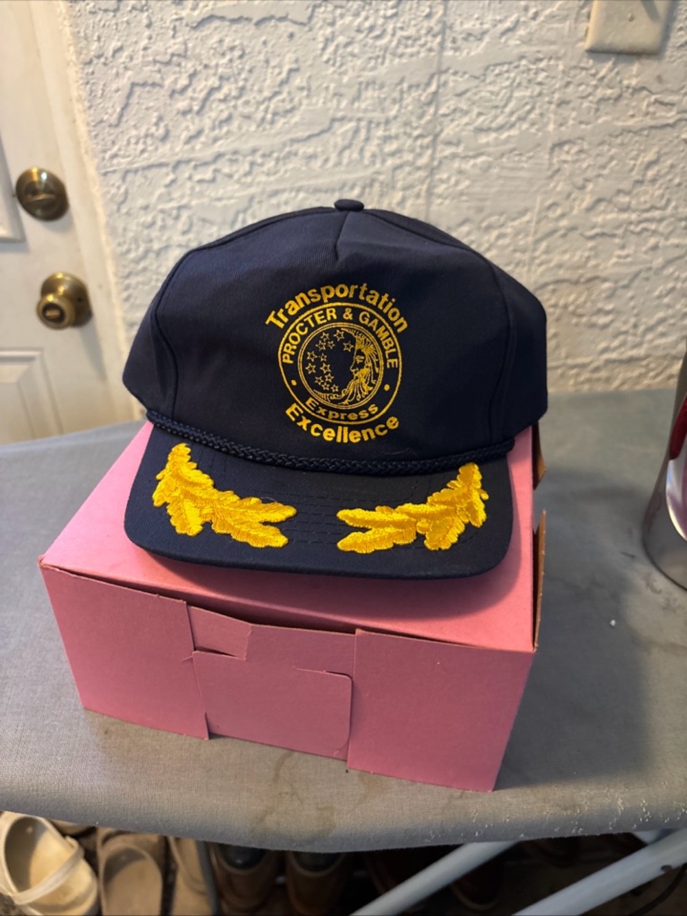 Proctor & Gamble Trans Captain Snapback Adjustable Hat Navy Yellow Size Classic